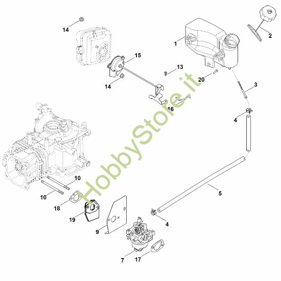 Picture of G - Carburatore, condotto carburante HD675 (HD675-3014)